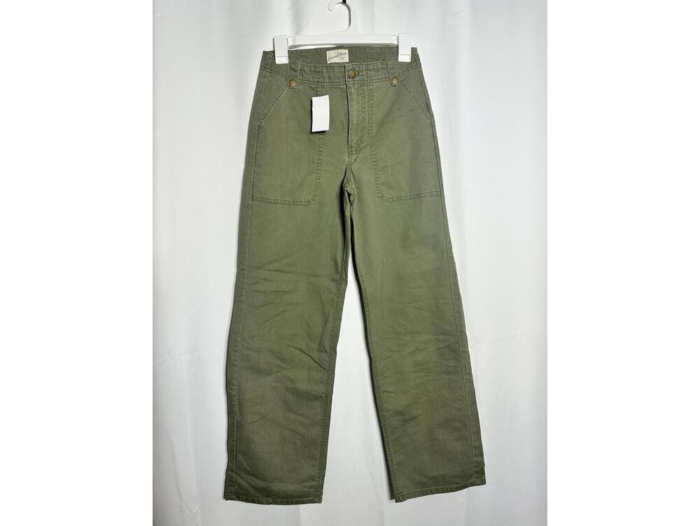 Size 2 Universal Thread Olive Green High-Waisted Straight Leg Pants